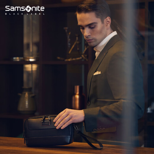 新秀丽（Samsonite）男士手拿包时尚休闲商务手包 送老公送男友 UB1*09005黑色