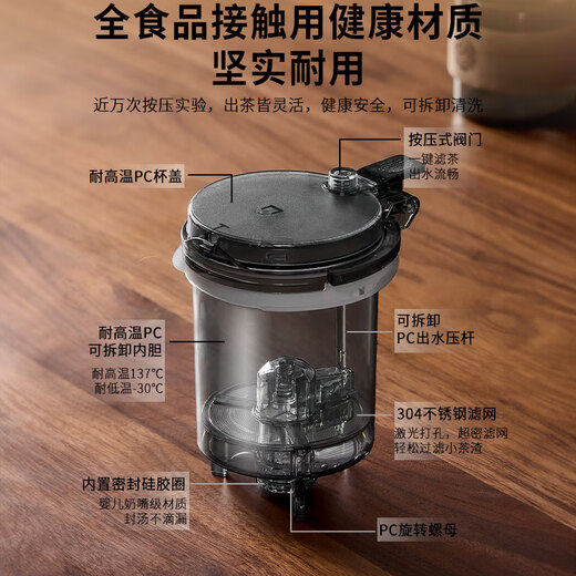 Eight Thousand Lines Teapot Elegant Cup Tea Water Separator Glass Tea Set Lazy People Tea Filter Office Home Tea Brewing Artifact