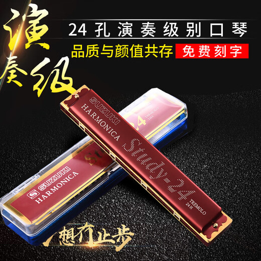 Bainuo Original Importado Suzuki Suzuki Harmonica Polyphonic C-Key Clave Profesional Performance Grado para adultos Goldio polifónico C-Key C-Key Gold