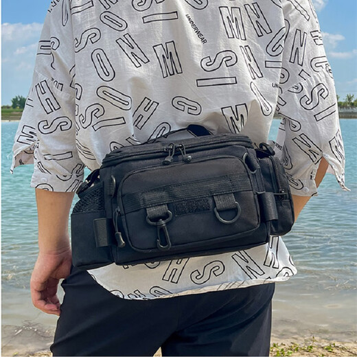 MPPMCK Lure Bag Multifunctional Lure Waist Bag Crossbody Bag Large Capacity Fishing Rod Bag Storage Bag Fishing Gear Bag Waterproof Fishing Bag Camouflage Color - Thickened Waterproof and Wear-Resistant Material