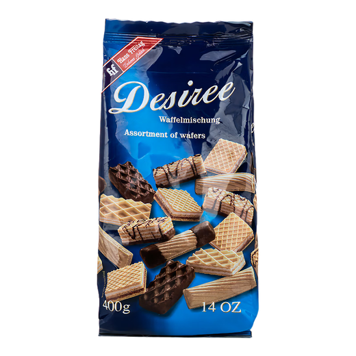 Hans Friday Di Aiyi mixed waffle biscuits 400g German imported wafer biscuits snack food temporary clearance