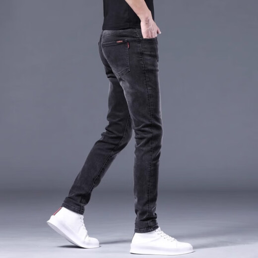 Lee Cooper Jeans transpirables de alta gama para hombres Versión coreana delgada Corea de alta gama Bosques largos Long Long Style y otoño 1049 Gray 28