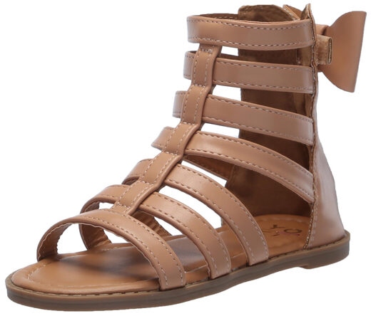 YOKI Girls Gladiator Fisherman Sandals Natural 1 Little Kid