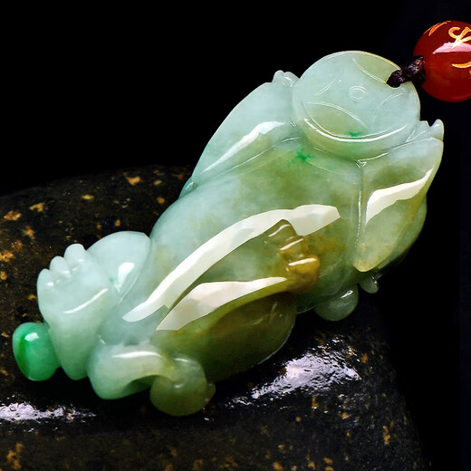 Un colgante de Jade Jade Pixiu de mil años, hombres y mujeres de flores flotantes de hielo Pixiu Jade, colgante Jade Jade, QZF681P