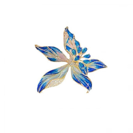 Mr. Ouyang's 2025 new blue enchantress flower brooch suit clothes pin accessories elegant temperament versatile corsage blue flower brooch A25-106