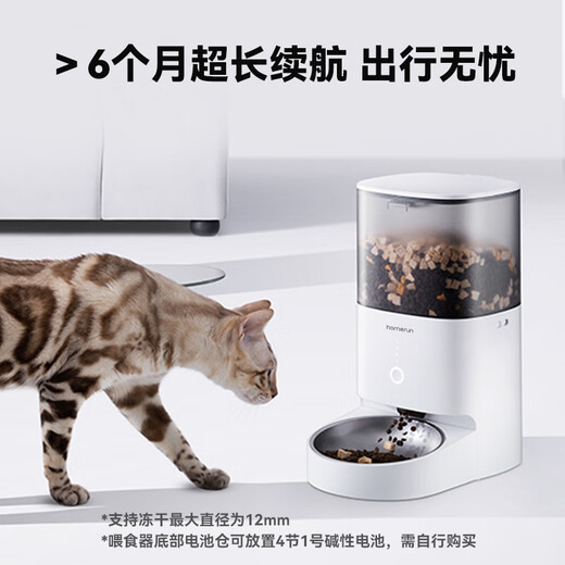 Homerun Real Intelligent Automatic Feeder Cat Food Dog Food Timed Automatic Feeding Machine Intelligent Feeder [with stainless steel bowl]