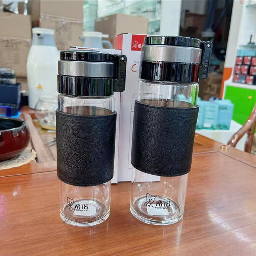 Vidrio de una sola capa Sino con tapa portátil anillo de levantamiento de elevación Té de la oficina de la oficina XN-6075/6076/9075 Sino 6076-695ml-Amlan de la sola capa caliente