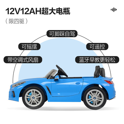 Chilokbo (Chilokbo) Baby Elektroauto Doppel-Allrad-Fernbedienungsauto Baby Spielzeugauto kann als BMW-Auto-Kinderwagen Geschenk verwendet werden
