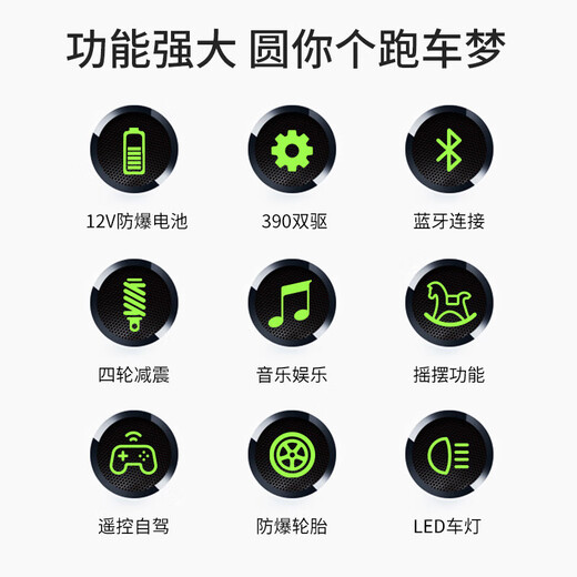 Haireguai Audi genuine authorized children's electric car four-wheel sit-on remote control toy for adults, babies and children birthday gift paint powder/remote control/soft seat electric drive