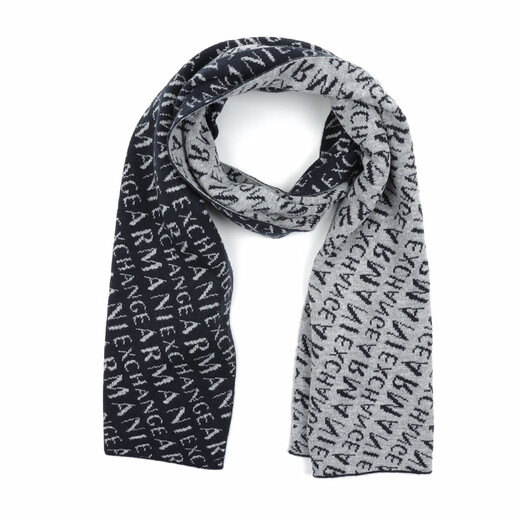 ARMANI/Armani AX Couple Model Men's Fashion Two-Color Warm Scarf XM000336 AF12274 Dark Blue FB055 One Size