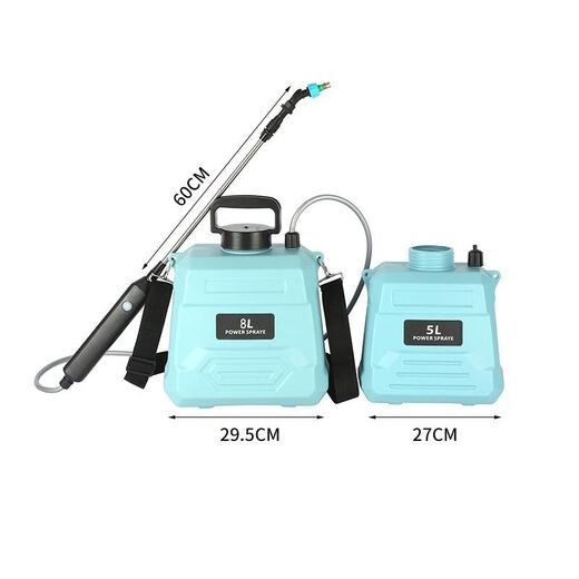 Pesticide sprayer electric sprayer high pressure disinfection sprayer household shoulder portable rechargeable agricultural spraying standard 8 liter green barrel (120 minutes of battery life)