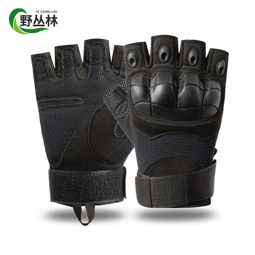 Wild Jungle Tactical Gloves Men and Women Z902 Outdoor Protective Sports Training Outdoor Riding Gloves Half Finger Green XL