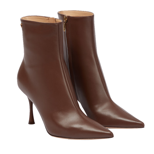 Gianvito Rossi Women's Dunn leather ankle boots P00814699 Brown 36 CN 36