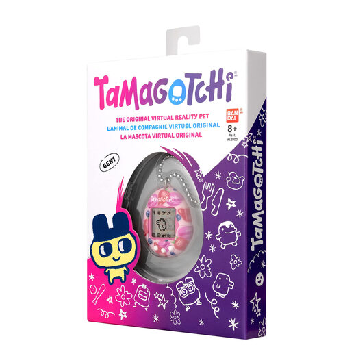 Tamagotchi Tamagotchi electronic pet machine 1997 replica version berry pink shell 7 growth forms gift for children over 8 years old portable hanging chain