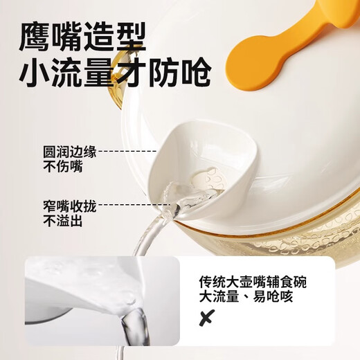 taoqibaby婴儿辅食碗吃饭迷糊餐具宝宝小月龄多功能PPSU汤碗吸管碗
