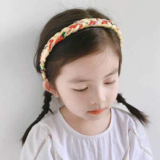 Tang Funi fabric twist hairband for girls, no harm to the headband, teeth, anti-slip, hair press, little girl, children's hairpin, headband, hair accessory, pink