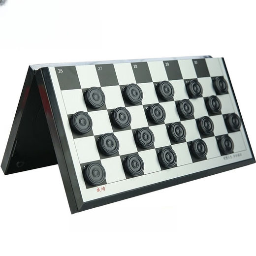 Shantoulin Village International Checkers 64 cuadrículas 100 cuadrículas de ajedrez magnética para estudiantes de estudiantes niños.