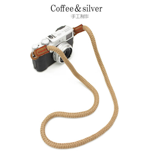 Qishiqi Camera Strap Literary Retro Simple Round Hole Camera Strap Men's and Women's Round Rope SLR Digital Camera Personalized Simple Leica Round Hole Camera Strap [Brown] Suitable for Leica and other round hole rangefinder cameras