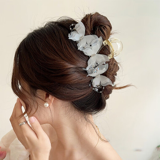 Bai Shilin Super Fairy Butterfly Hair Clip Headwear Women's High-end Hair Clip Large Sweet Back of the Head Hair Clip Shark Clip Birthday Gift Pink