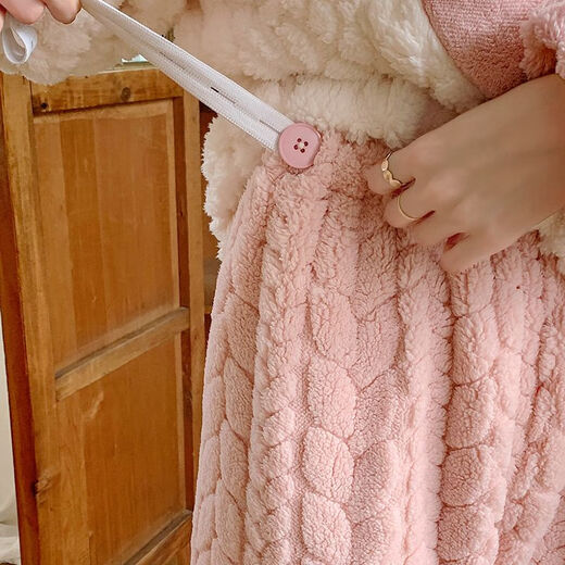 Simple direction pregnant women's warm clothes thickened and plus velvet 200 Jin [Jin equals 0.5 kg] can be worn in autumn and winter fat mm large size pregnant women's pajamas for women in winter plus plus velvet -my 9913 (Yugui Rabbit) L (100-120.6