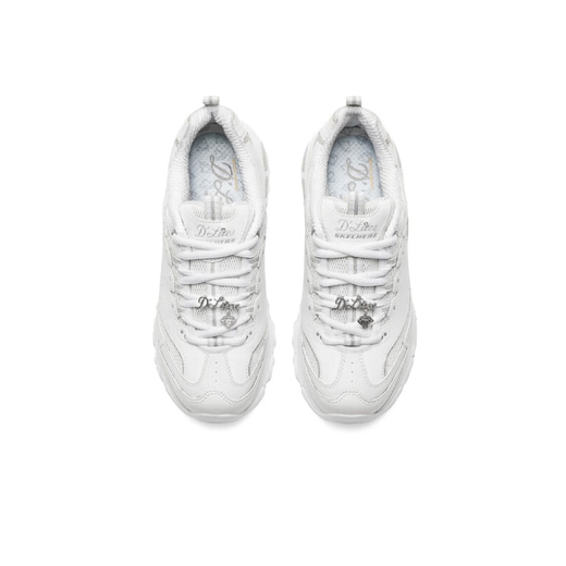 Skechers Classic Retro Diamond Panda Chaussures Casual Shoes Casual's Sole's épaisses petites chaussures blanches 12241 Blanc / Silver / WSL 37