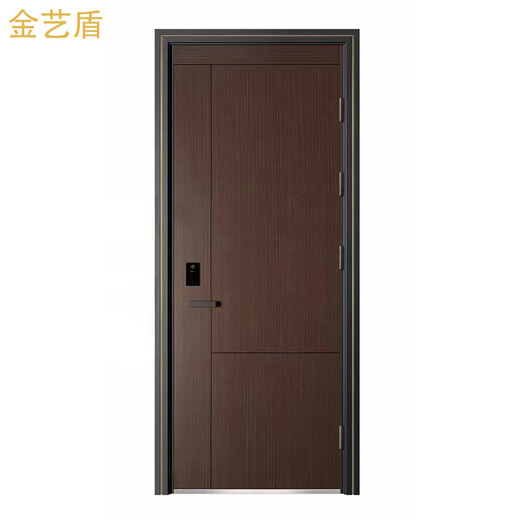 金艺盾门业（D03苏黎世)甲级木纹转印入户门嵌入式智能锁支持私人订制 D03苏黎世子母门