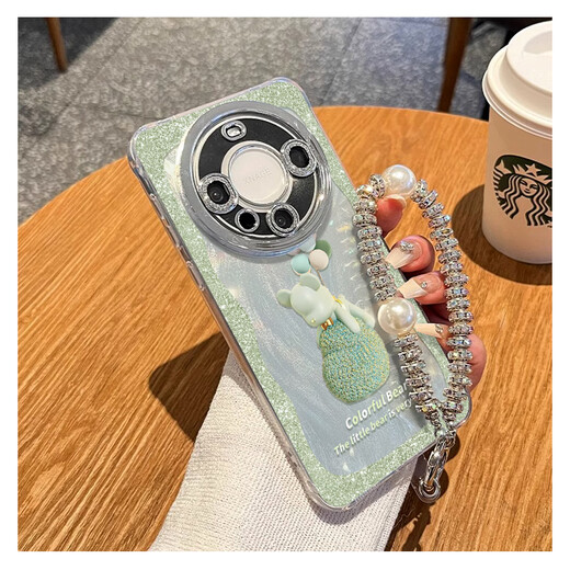 威恺 适用华为mate70手机壳华为mate70pro/pro+手机壳全包防摔网红高端男女款创意羽纱气球小熊+手链 华为mate70pro/pro+