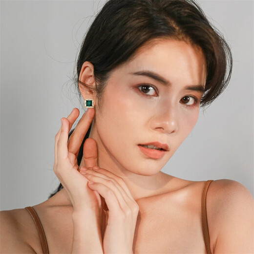 Qlady Green Niche Earrings Feminine High Quality Silver Needle Earrings 2025 Young Luxury Earrings Birthday Gift