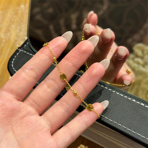 Pupan Old Phoenix Gold-plated Fish Scale Square Bracelet for Women Light Luxury Niche Design Hand Jewelry Accessories Fine Scale Square Bracelet