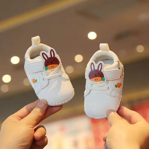 贝好萌MERRIER SWEETIE婴儿学步鞋6-12个月秋冬季0-1岁半男6-12个月软底防滑学步鞋婴儿 213 白色 内长12.5cm(建议12个月左右)