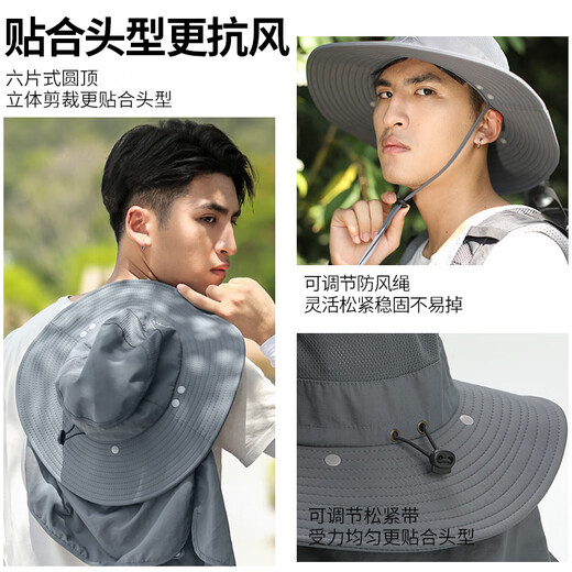 神火（SupFire）YFM01户外遮阳防晒帽骑行钓鱼防晒帽口罩可拆帽子 【全方位防护】YFM01户外遮阳帽