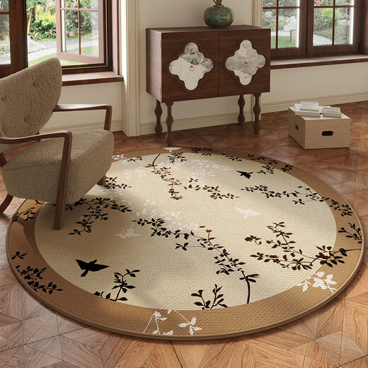 
Round carpet medieval style home living room rocking chair cushion study swivel chair bedroom retro dressing table floor mat TB-1283 diameter 200CM