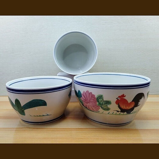 Blue and white porcelain lotus chicken cup bowl ceramic self-service seasoning bowl tableware stew cup soup bowl special catering hotel 6.5 inch chicken cup