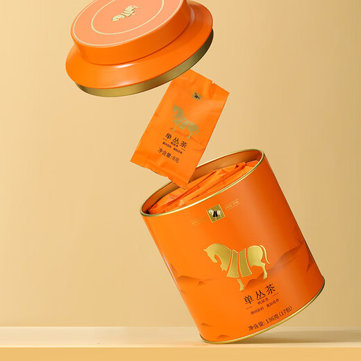 八马茶业乌龙茶 金马罐 潮州单枞鸭屎香一级136g 中火罐装 茶叶自己喝