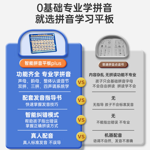 Mi Yan's first-grade Chinese Pinyin spelling training point reading machine audio book for young children to connect with audio flipchart learning machine. Store manager recommends smart pinyin learning tablet plus (one-button four tones)