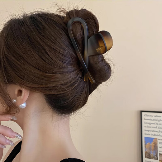 JiaoxueFiacylmatt Matte Clip Matte Bernstein Haarclip Frauen Rücken des Kopfes High-End-Haarclip-Kopfschmuck Haarkarte