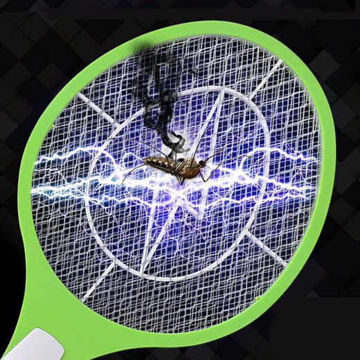 Midea electric mosquito swatter rechargeable three-layer net fly swatter powerful household multi-functional mosquito zapper electric mosquito swatter LED light 3500v blue rechargeable