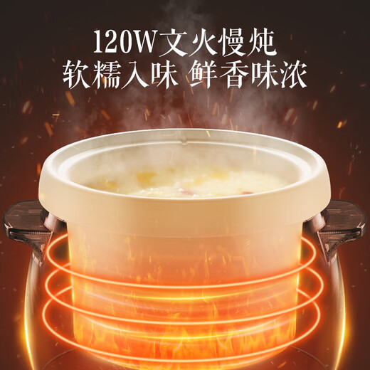 SUPOR electric stew pot electric stew pot small household mini ceramic electric stew pot small casserole porridge artifact soup porridge pot soup pot fully automatic food supplement pot multi-functional stew pot champagne color 1.5L DG15YC818