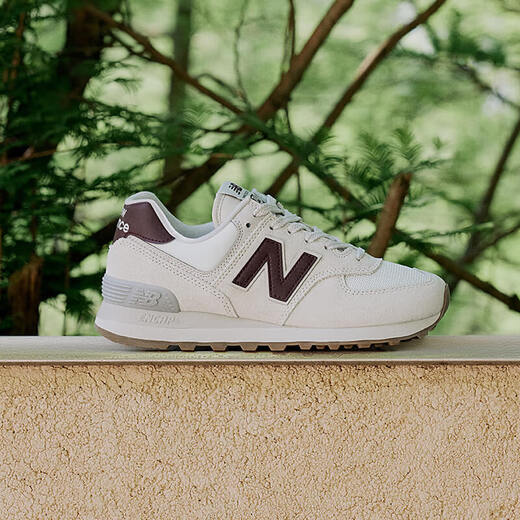 NEW BALANCE NB574 Official Casual Shoes Women's Shoes Retro Comfortable Autumn and Winter Breathable Mesh Shoes Gift Lightweight Versatile Sports Shoes Off-White WL574RCF 38 (Foot Length 24.5cm) Please Contact Customer Service for Size Details