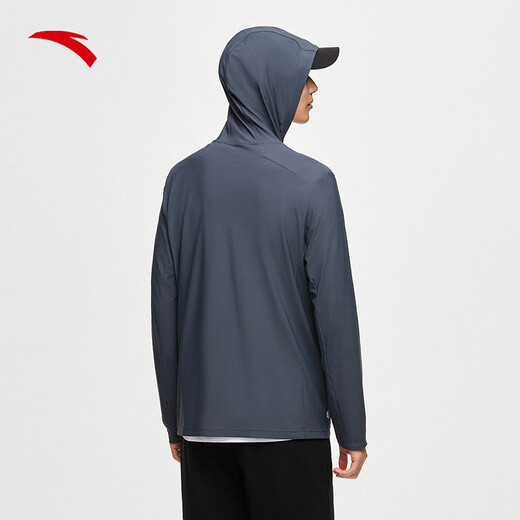 Anta heat-proof sun protection clothes丨Ice silk sports jacket men's summer outdoor hiking windbreaker top152427713 [UPF50+] Men's gray-4 L /175