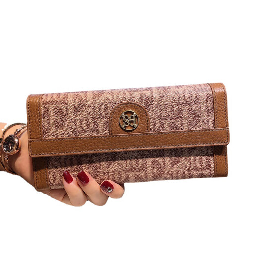 CALCULAT/KEENCK Long Wallet Women's 2025 New Leather Wallet Large Capacity Multi-Card Card Bag Mobile Phone Bag Trendy