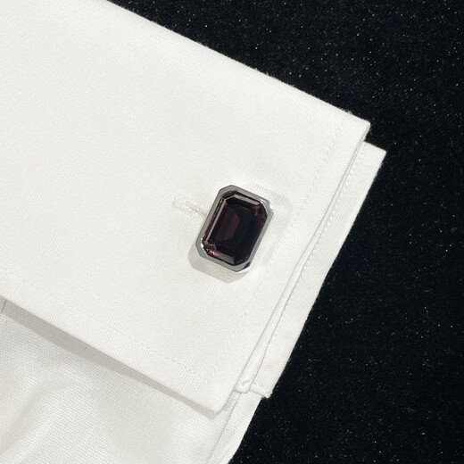 Apatia Oktagonal Burgund rotes Kristall Manschettenknöpfe Männer Hemd Ärmel Nägel violettes Kristallstil Burgunderrot