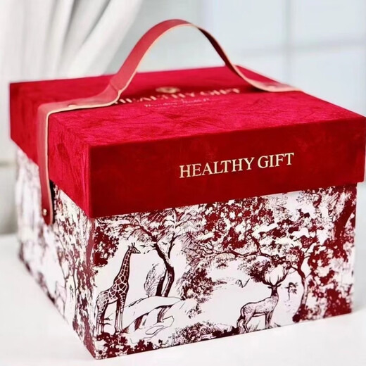My Yutang Mid-Autumn Festival red velvet gift box American ginseng, bird's nest and dendrobium for customers, leaders, parents and elders, eight pieces and five pieces of nourishing red velvet double layer eight pieces, deer antler style