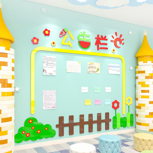 Chengliu Kindergarten Bulletin Brett Wandaufkleber Dekoratives Papiermalerei 3D dreidimensionales Layout-Material, das die Kulturwand der frühen Bildung Center in der Early Education Center ausrichtet