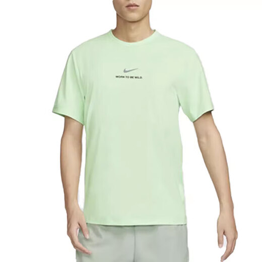 
Nike (NIKE) short-sleeved men's clothing 2025 summer new simple breathable fast-drying fitness training sportswear round neck casual t-shirt HF6169-376 light green UPF40+ XL