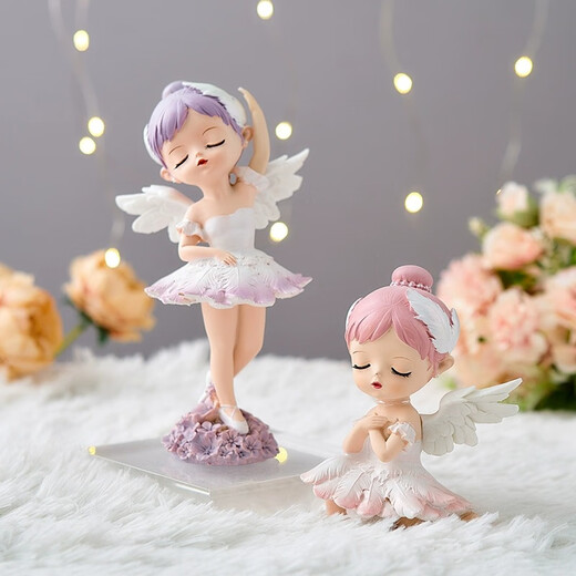 Xixiao Ballet Girl Ornaments Cute Cartoon Bedroom Bedside Table Desktop Children's Princess Room Decorations Small Gifts Ballet Princess Swan Lake