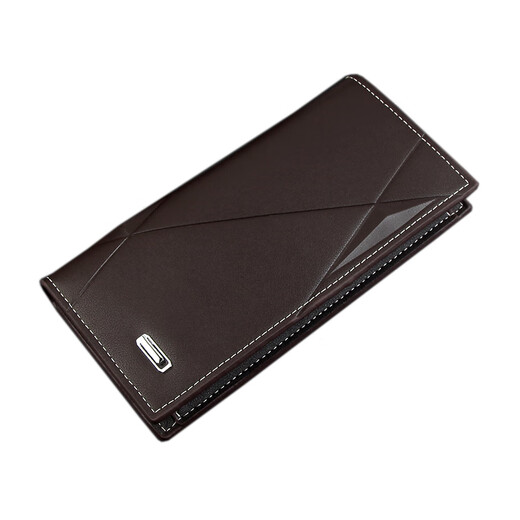 Chuanbu Lumu Wallet New Long Men's Wallet Large Capacity Multi-function Card Bag Youth Korean Fashion Trend H722 Long Dark Coffee Color