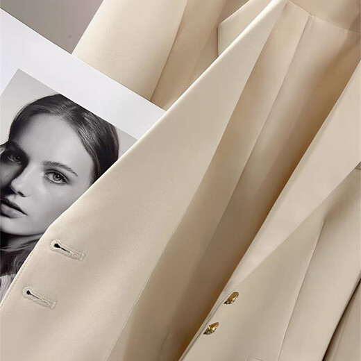 Xuanyan off-white blazer for women 2026 spring new style office worker college student temperament commuting small suit formal blazer for women ivory white XL 115-125Jin Jin equals 0.5 kg