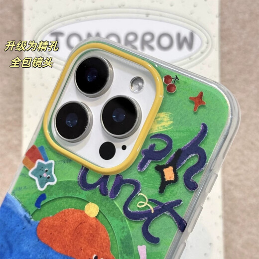 Mengguan oil painting cute elephant magnetic suction bracket suitable for oneplus13 OnePlus ACE5 pro12111+8T mobile phone case 1 Oil painting cute elephant shell + external magnetic suction ring attention OnePlus Ace3Pro