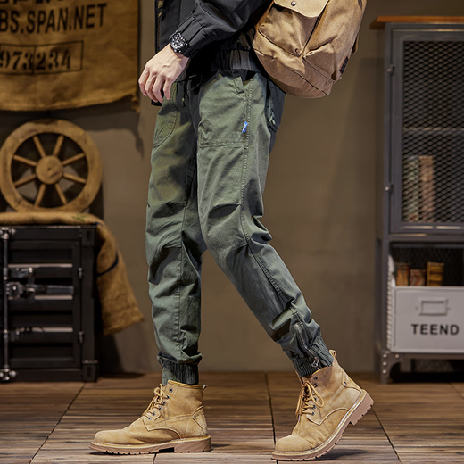Jeep Spirit Zippers Мужские повседневные брюки 2024 Новая весна, осень и зима чистые хлопковые спортивные брюки мужская одежда 679 Хаки (лето тонкая) 28 размеров (рекомендуется 90-110 джин [Джин равен 0,5 кг])